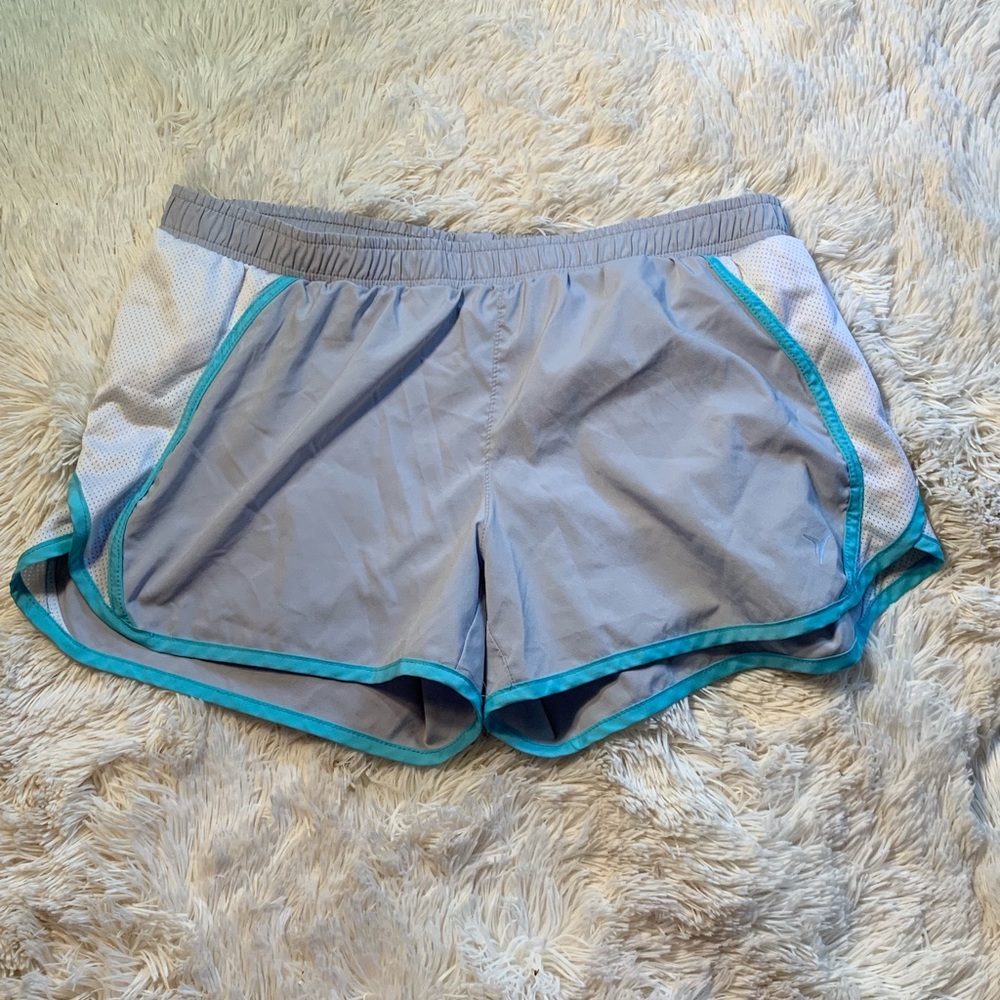 OLD NAVY Active Shorts - Gray White and Blue, Med.